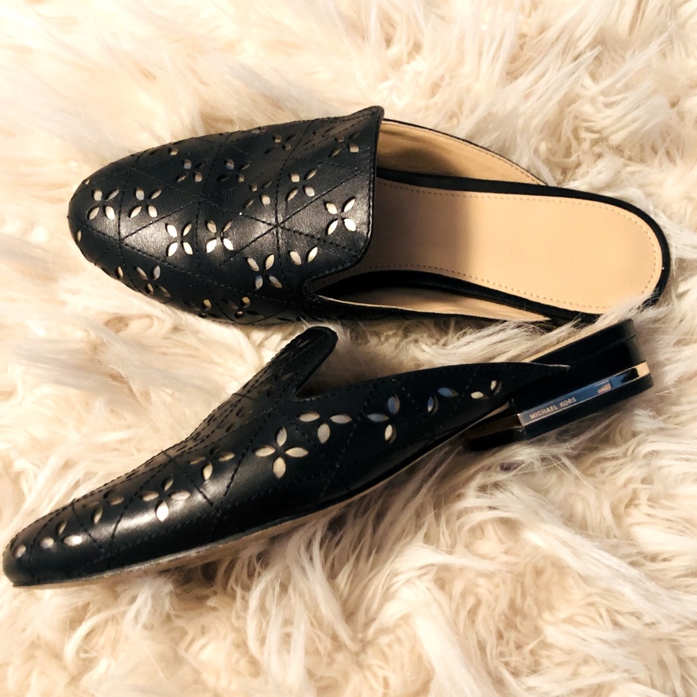 COPY - Black imprint Michael Kors Mules